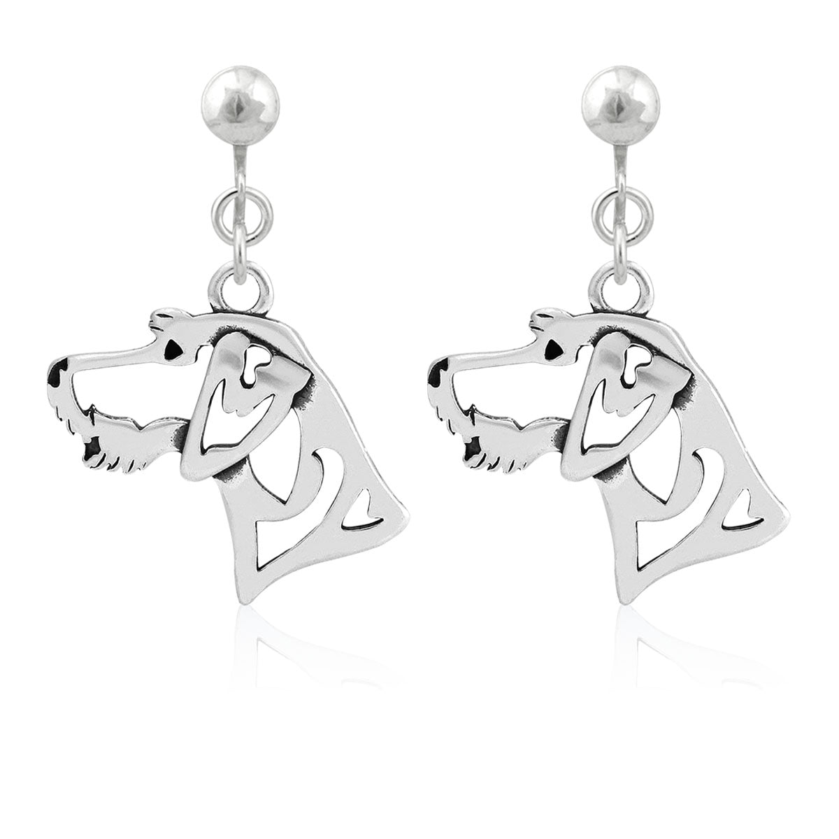 German Wirehaired Pointer Earrings in Sterling Silver