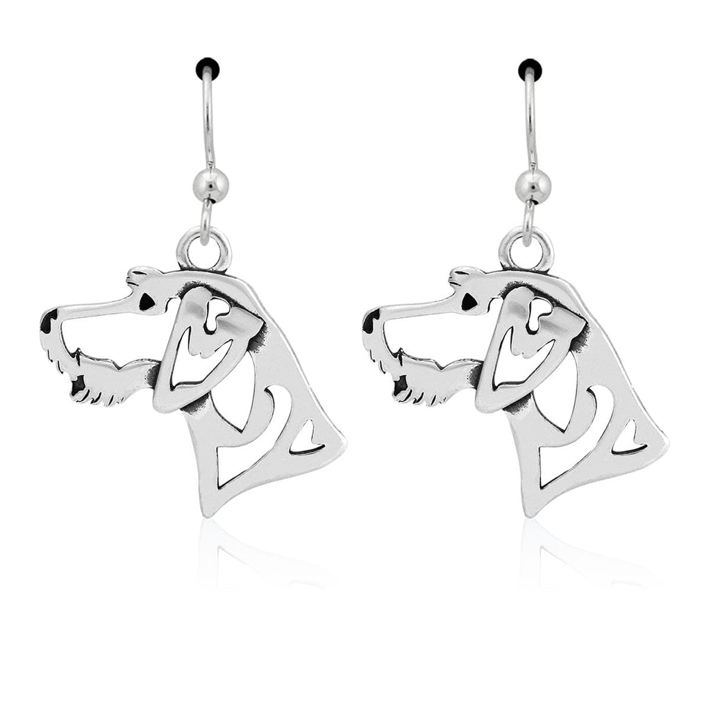 German Wirehaired Pointer Earrings in Sterling Silver