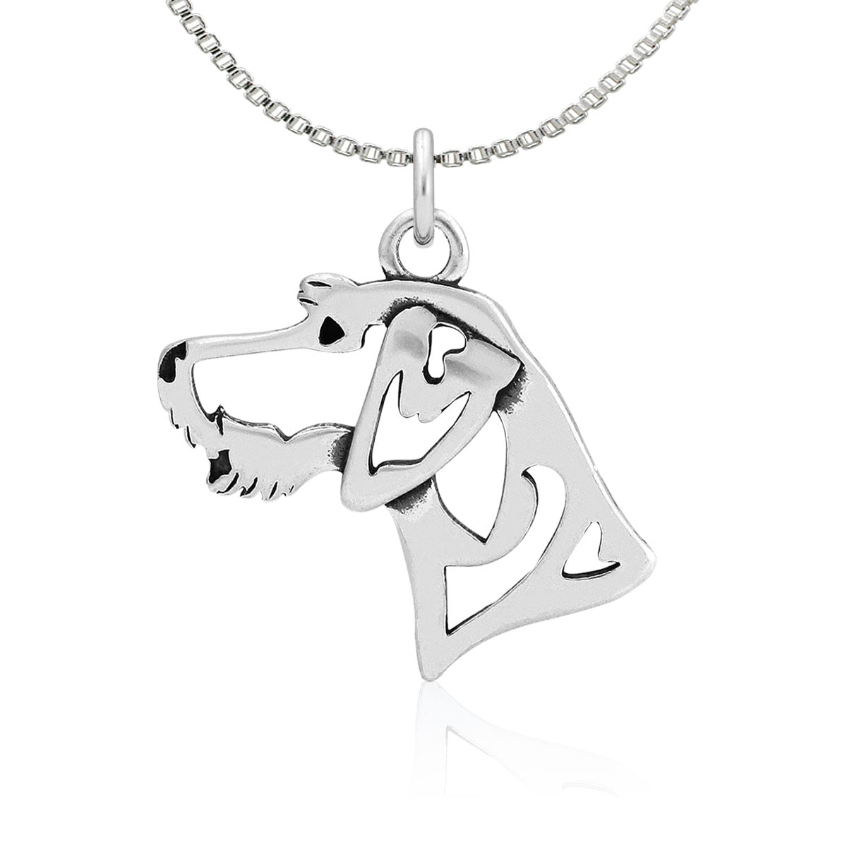 German Wirehaired Pointer Necklace in Sterling Silver
