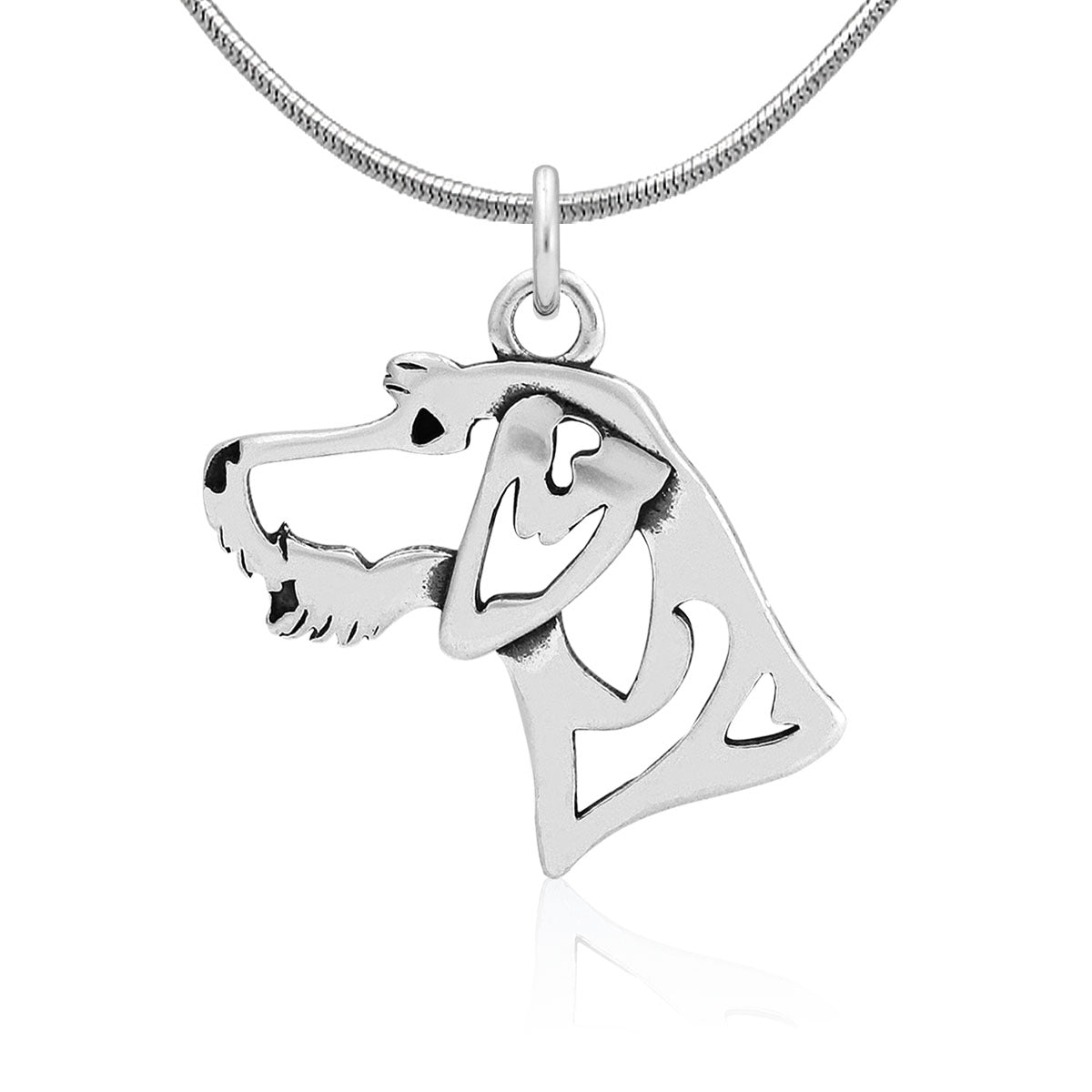 German Wirehaired Pointer Necklace in Sterling Silver
