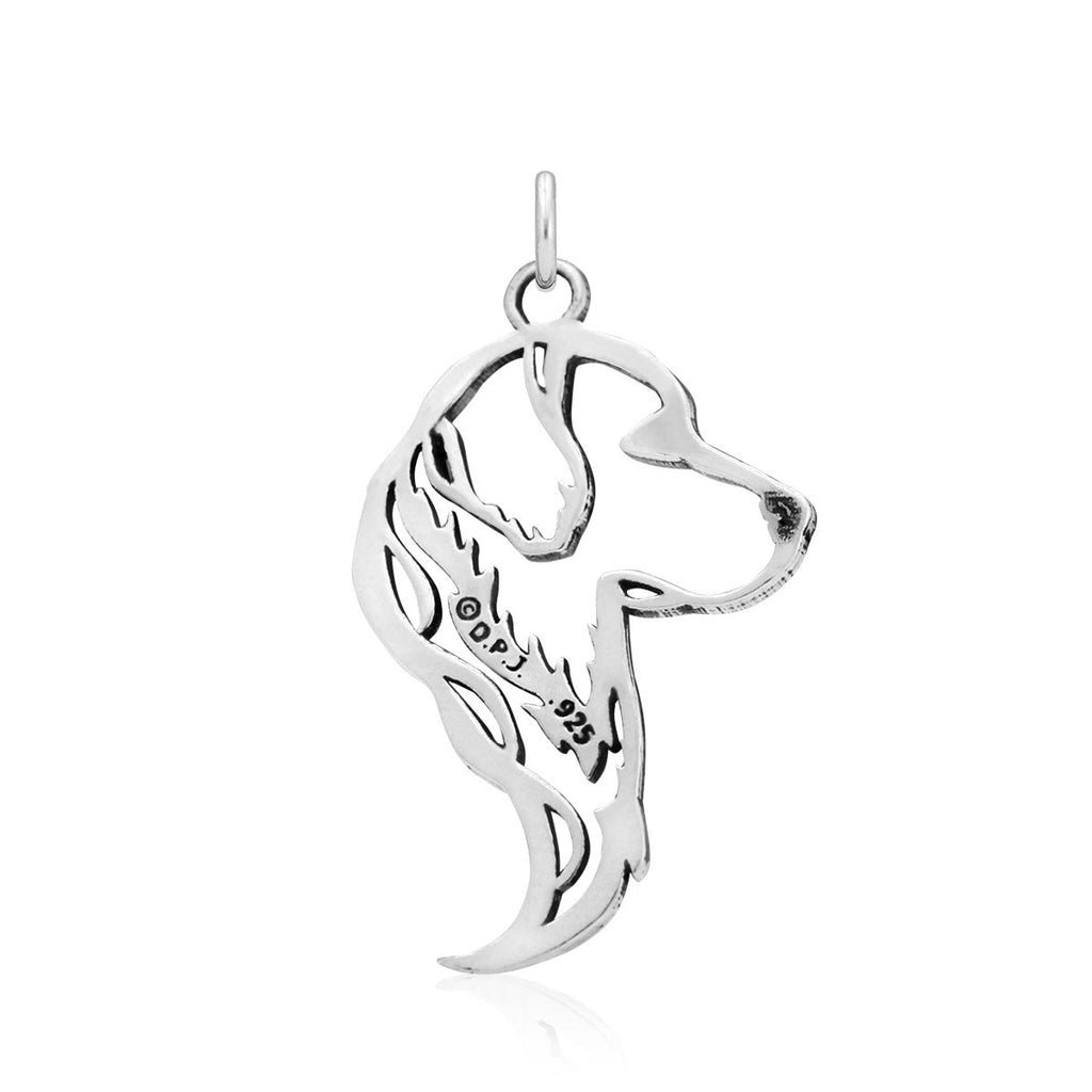 Golden Retriever Necklace in Sterling Silver