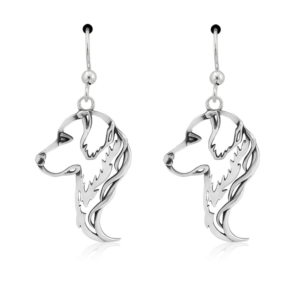 Golden Retriever Earrings in Sterling Silver