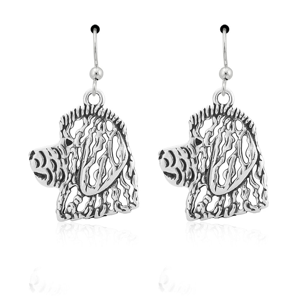 Goldendoodle Earrings in Sterling Silver