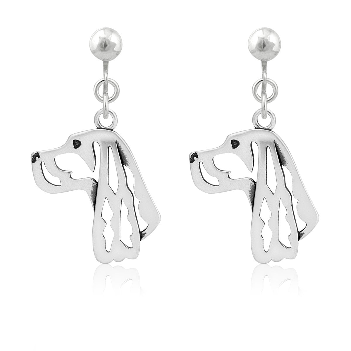 Gordon Setter Earrings in Sterling Silver