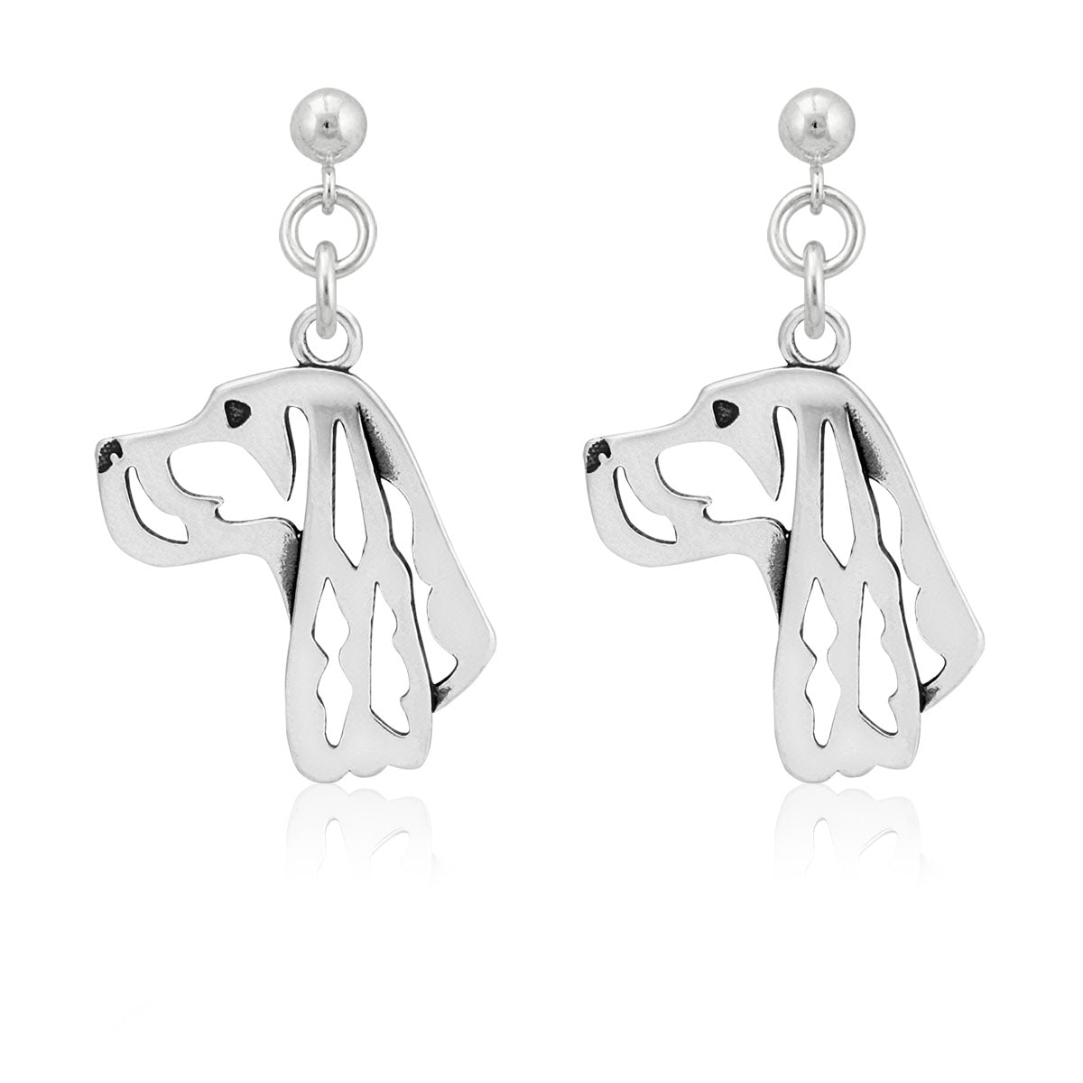 Gordon Setter Earrings in Sterling Silver