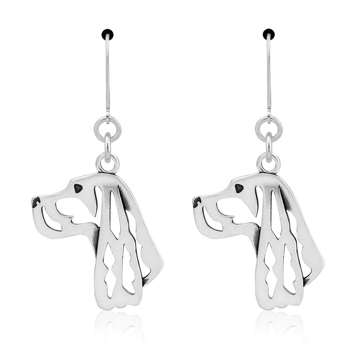 Gordon Setter Earrings in Sterling Silver