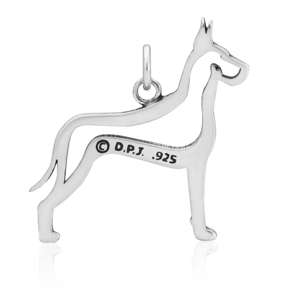 Sterling Silver Great Dane Necklace Jewelry