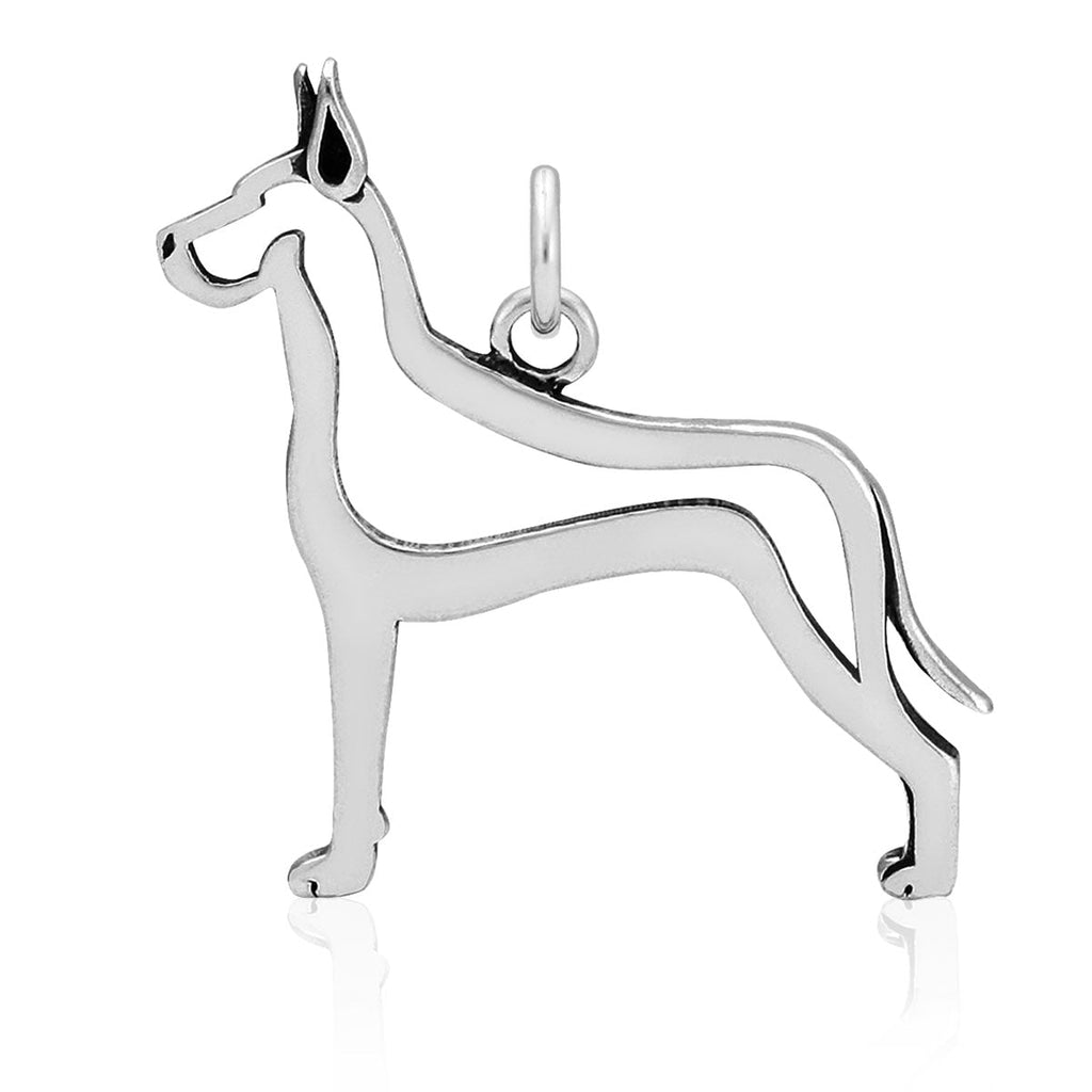 Sterling Silver Great Dane Necklace Jewelry