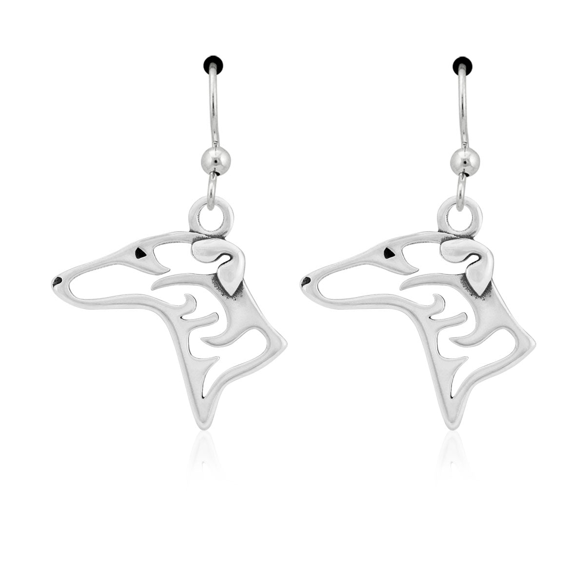 Greyhound Earrings in Sterling Silver