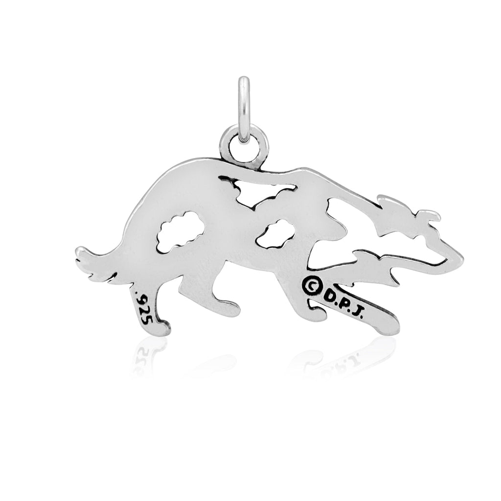 Border Collie Necklace Sterling