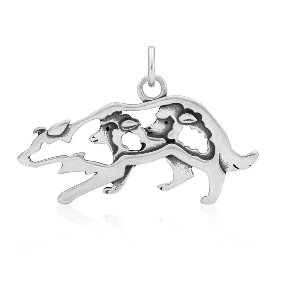 Border Collie Necklace Sterling