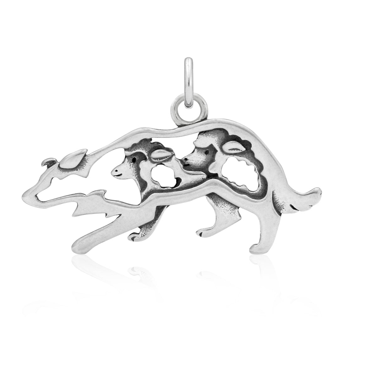 Border Collie Necklace Sterling