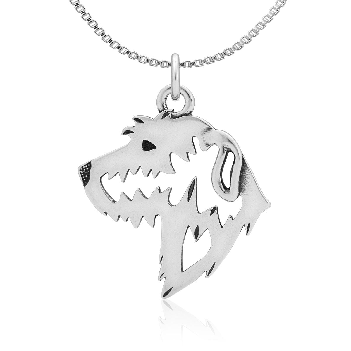 Irish Wolfhound Necklace in Sterling Silver