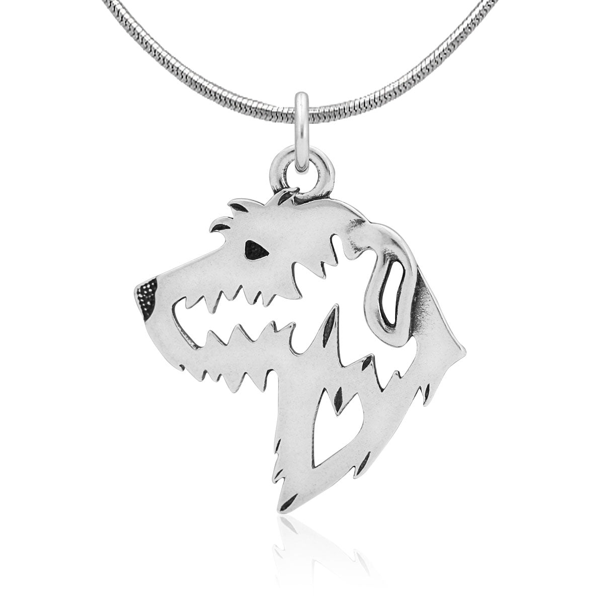 Irish Wolfhound Necklace in Sterling Silver