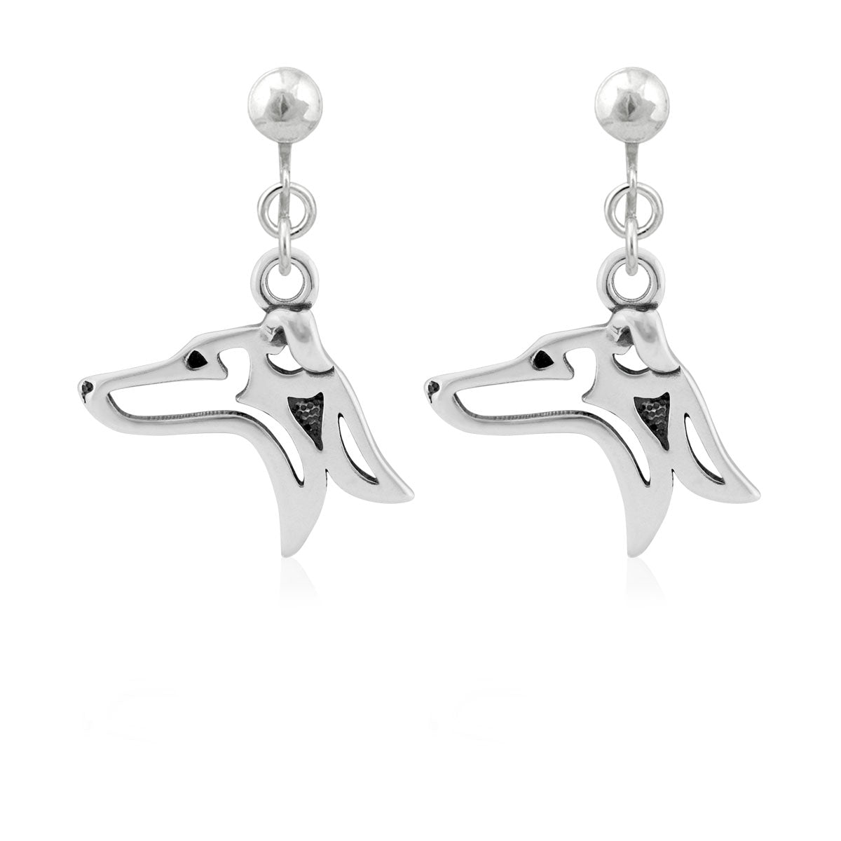 Italian Greyhound Earrings in Sterling Silver