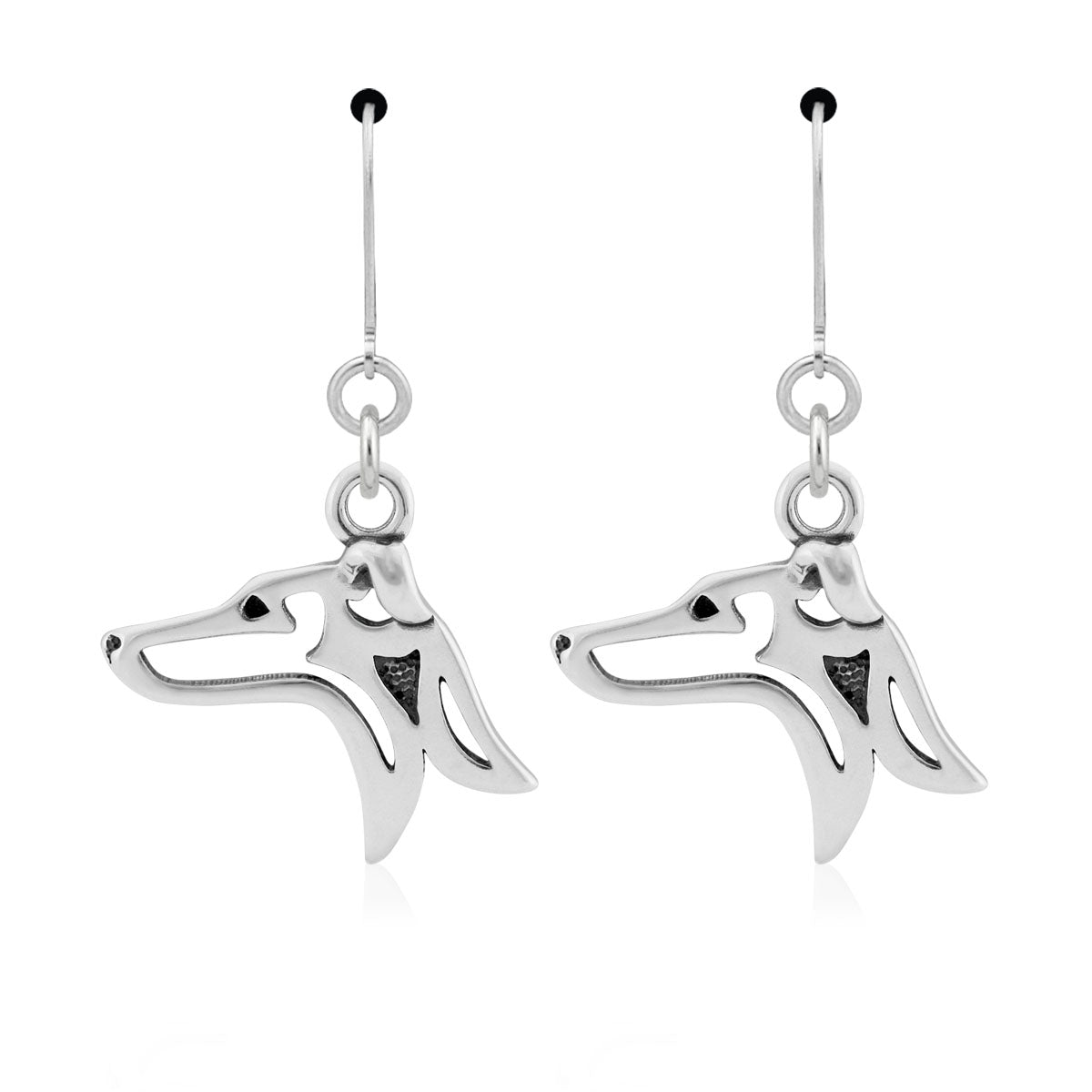 Italian Greyhound Earrings in Sterling Silver