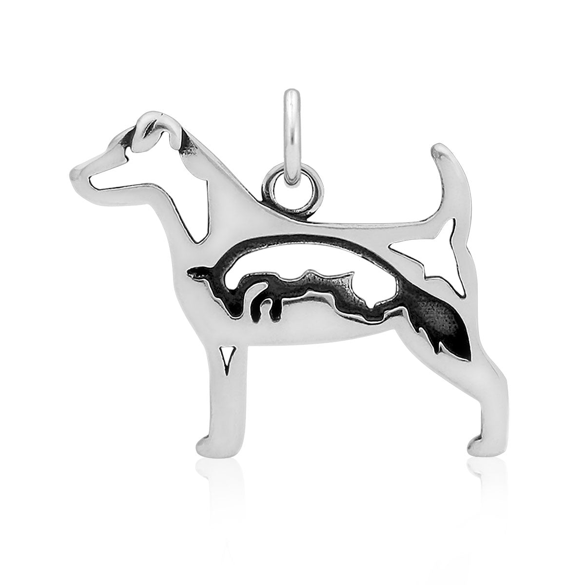 Sterling Silver Jack Russell Terrier Necklace Jewelry