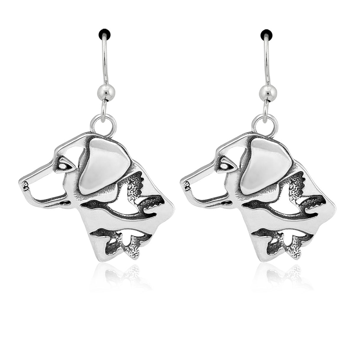 Labrador Retriever Earrings in Sterling Silver
