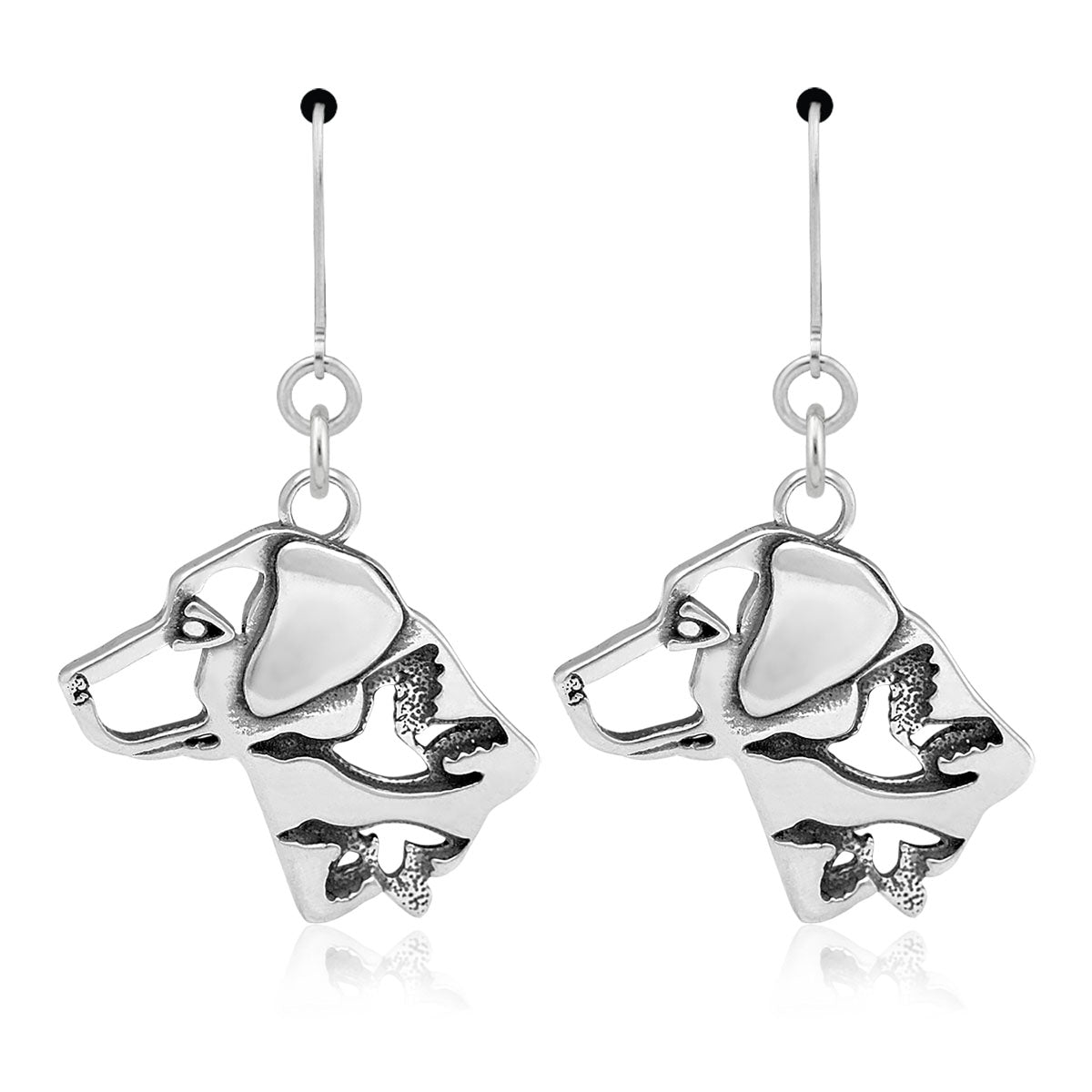 Labrador Retriever Earrings in Sterling Silver