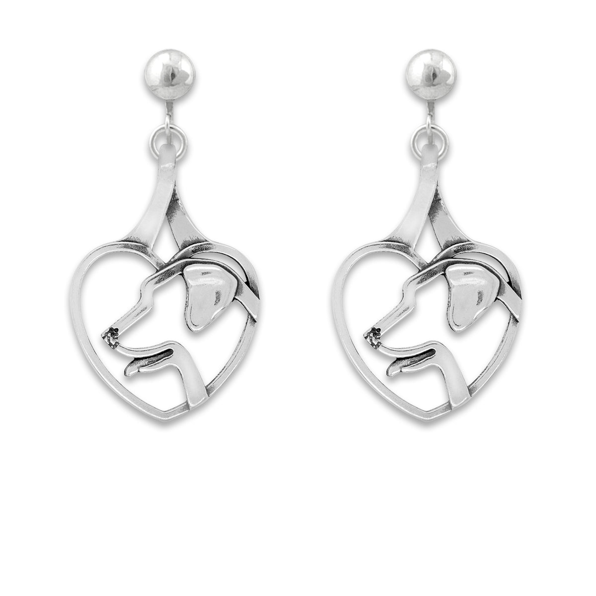Labrador Retriever Heart Earrings