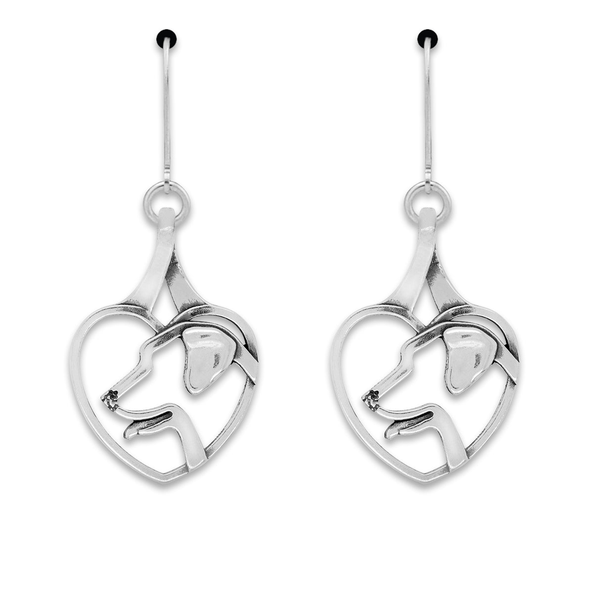 Labrador Retriever Heart Earrings