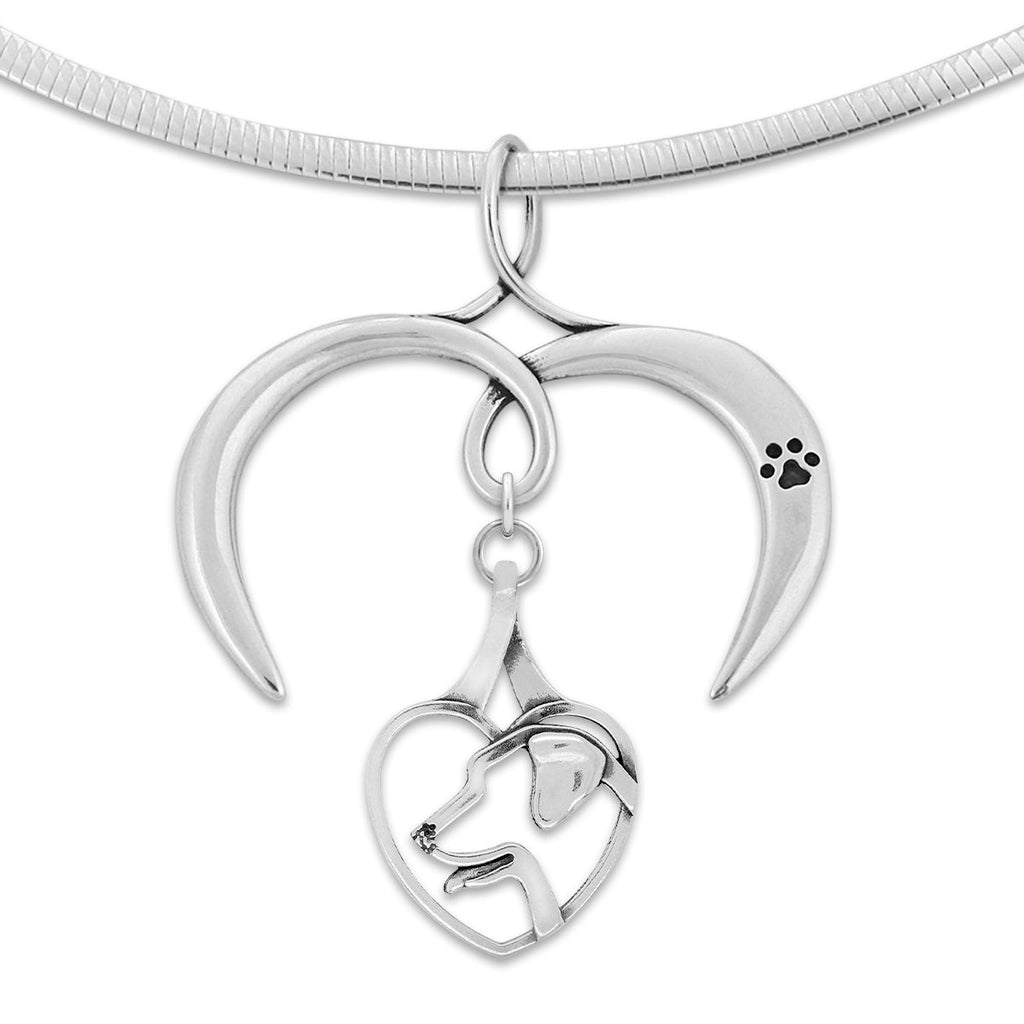 Labrador Retriever Heart Necklace