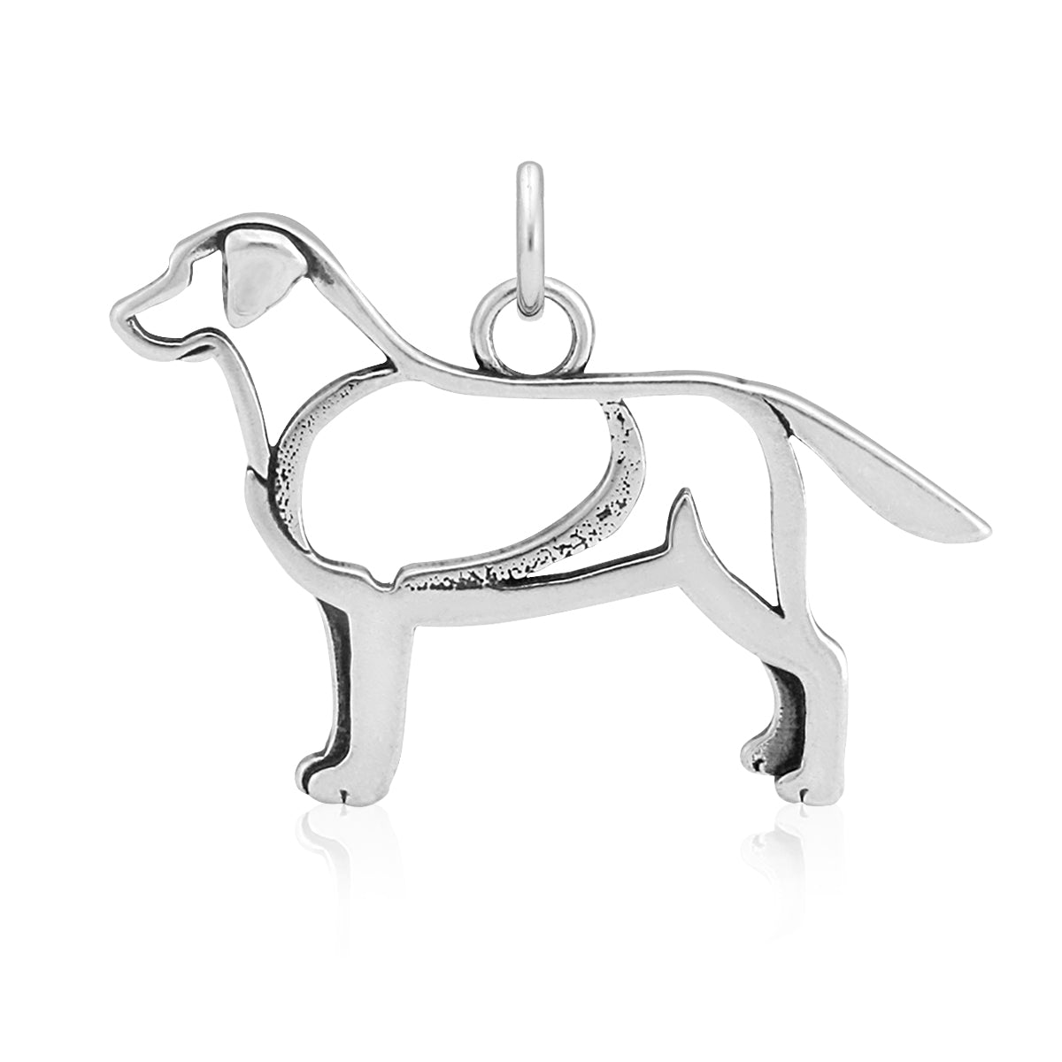 Sterling Silver Labrador Retriever Necklace Pendant