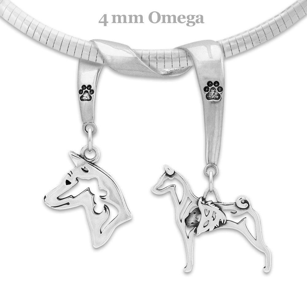 Basenji Luxury Necklace in Sterling Silver