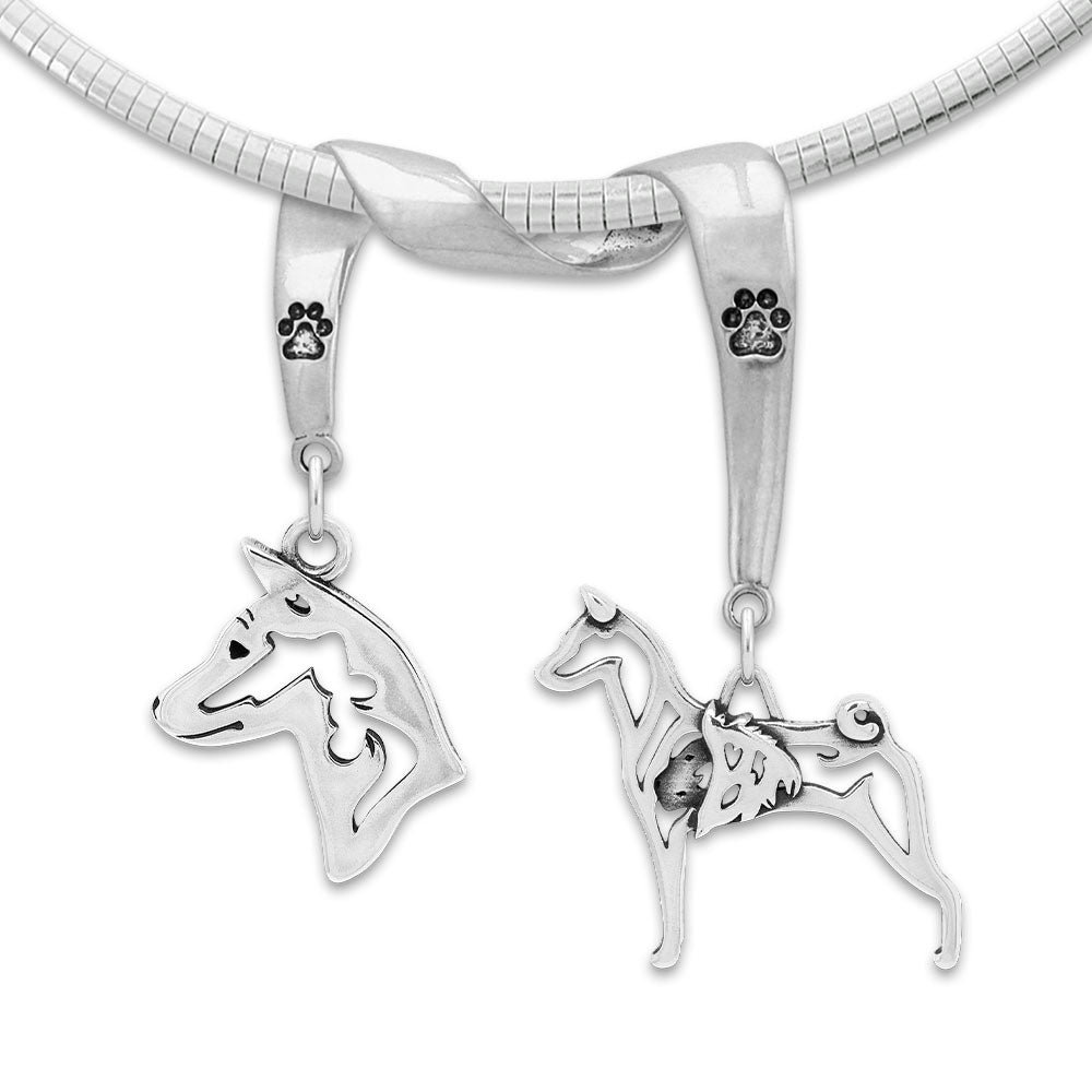 Basenji Luxury Necklace in Sterling Silver