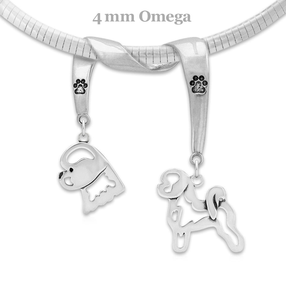Bichon Frise Luxury Necklace in Sterling Silver