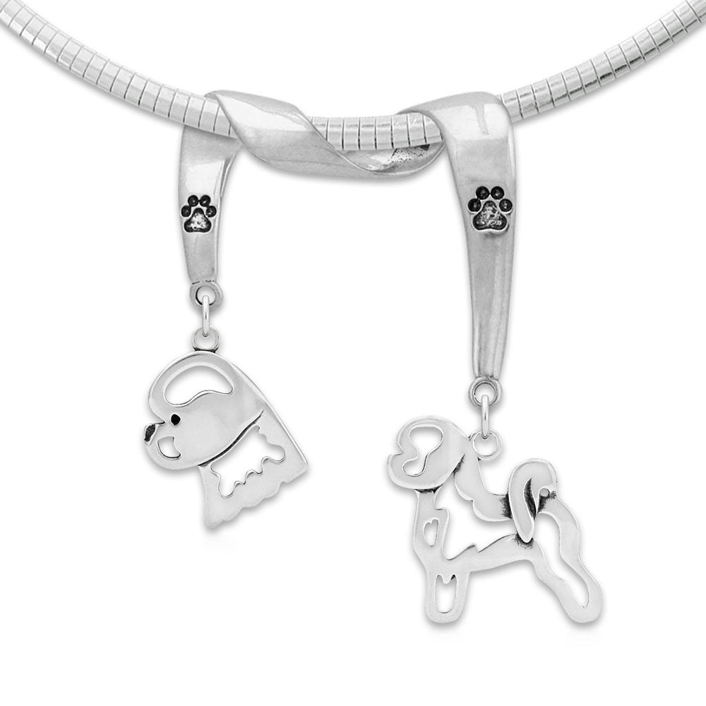 Bichon Frise Luxury Necklace in Sterling Silver