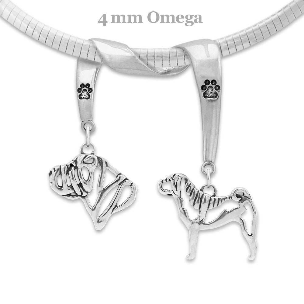 Chinese Shar Pei Luxury Necklace in Sterling Silver