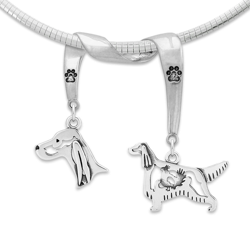 Irish Setter Luxury Necklace in Sterling Silver