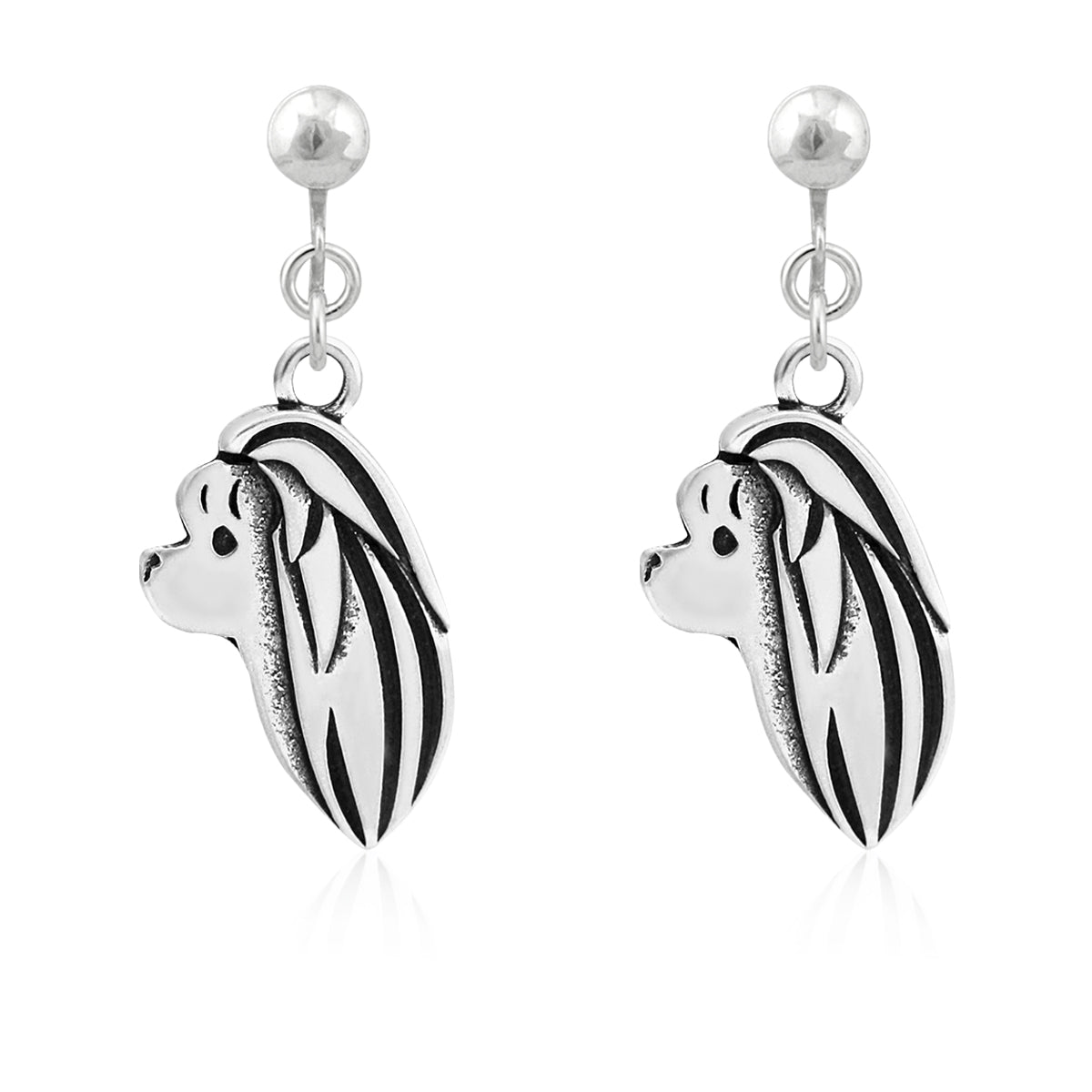 Maltese Earrings in Sterling Silver