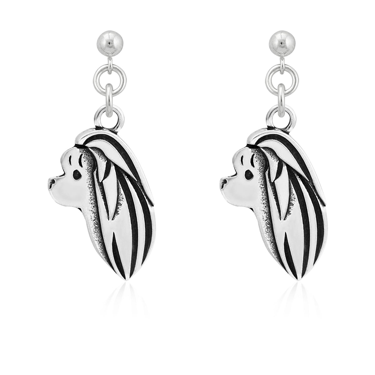 Maltese Earrings in Sterling Silver