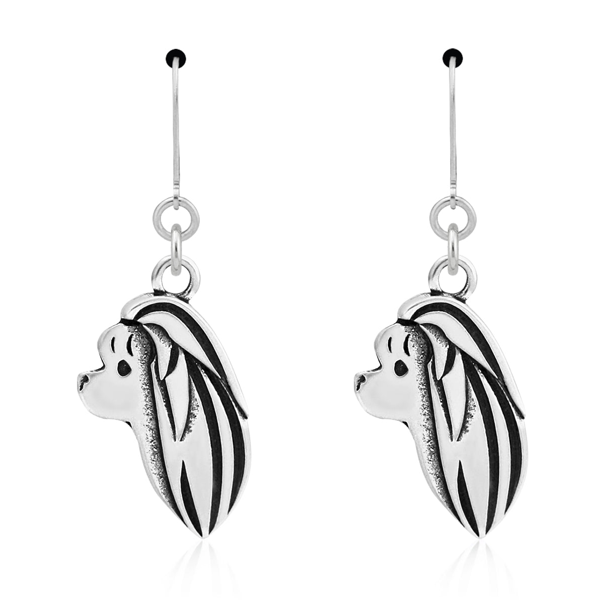 Maltese Earrings in Sterling Silver