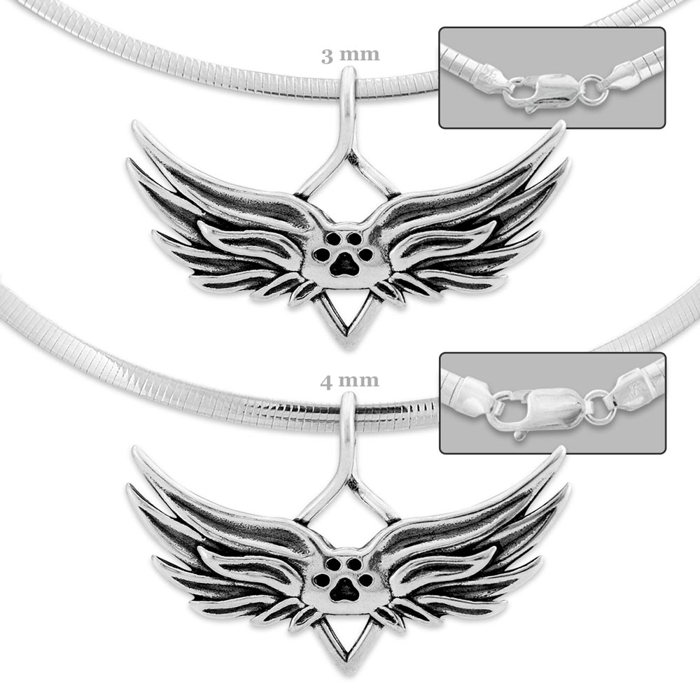 Australian Shepherd Angel Wing Necklace