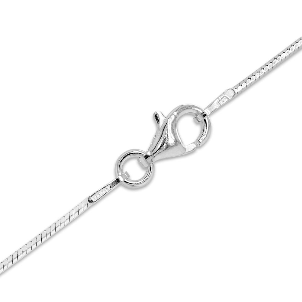 Sterling Silver 8-Sided Snake Chain 18"