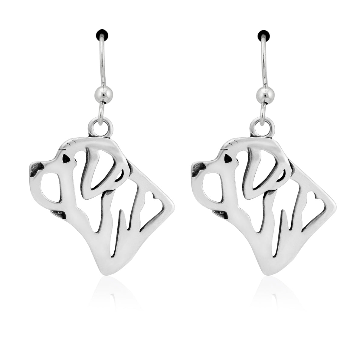 Mastiff Earrings in Sterling Silver