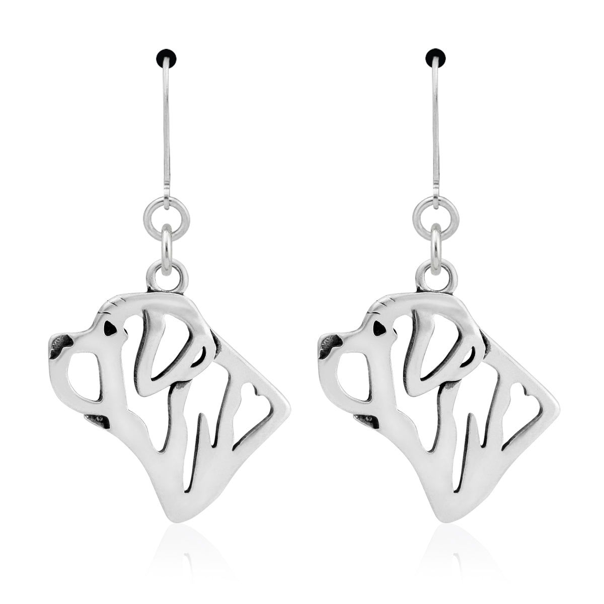 Mastiff Earrings in Sterling Silver