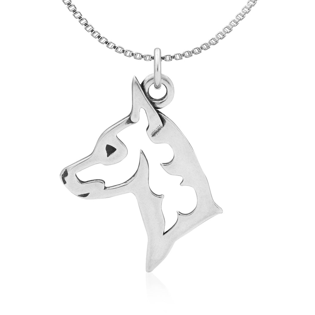 Miniature Pinscher Necklace in Sterling Silver