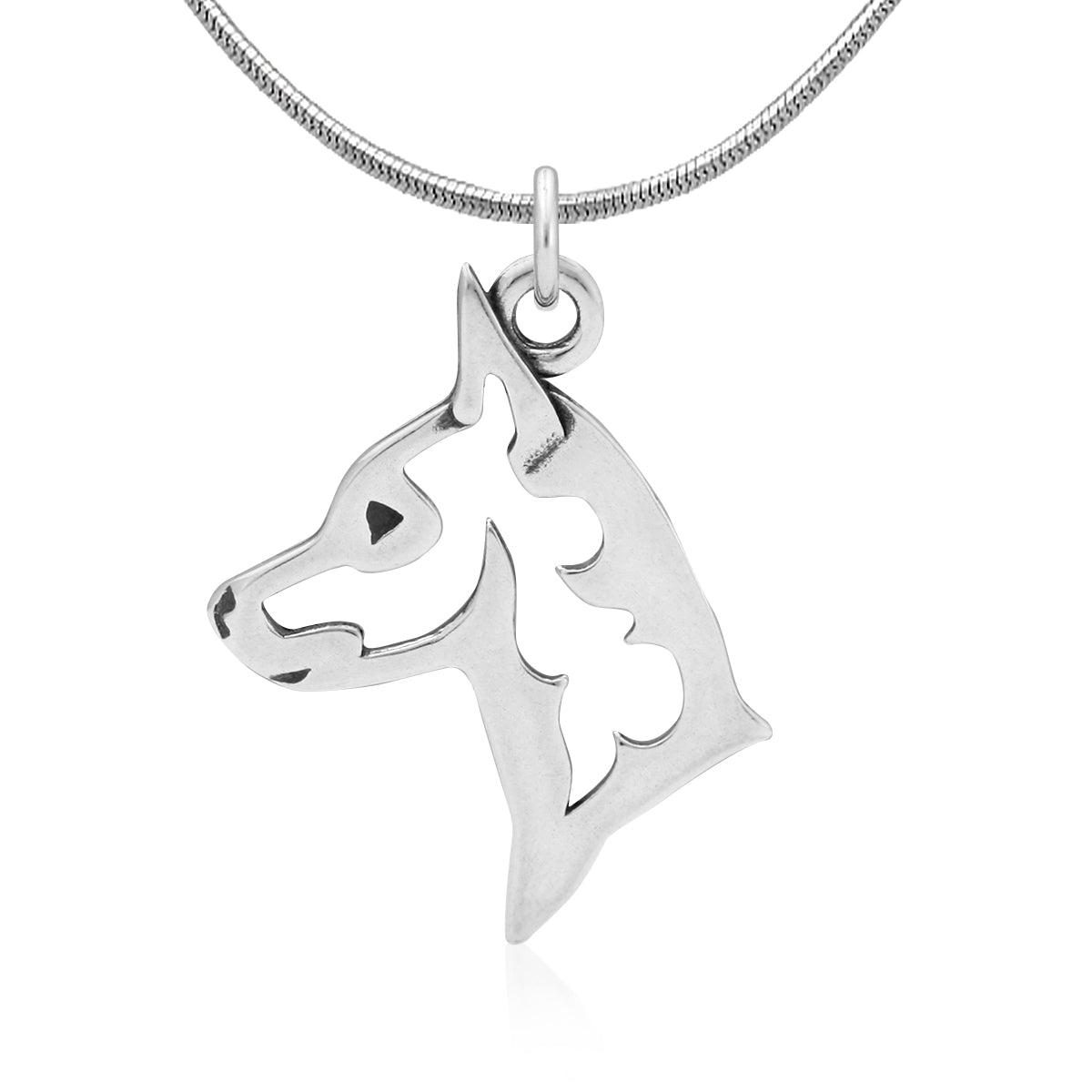 Miniature Pinscher Necklace in Sterling Silver