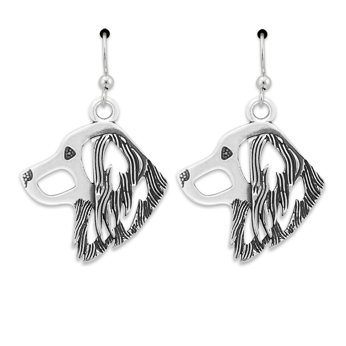Nederlandse Kooikerhondje Earrings in Sterling Silver