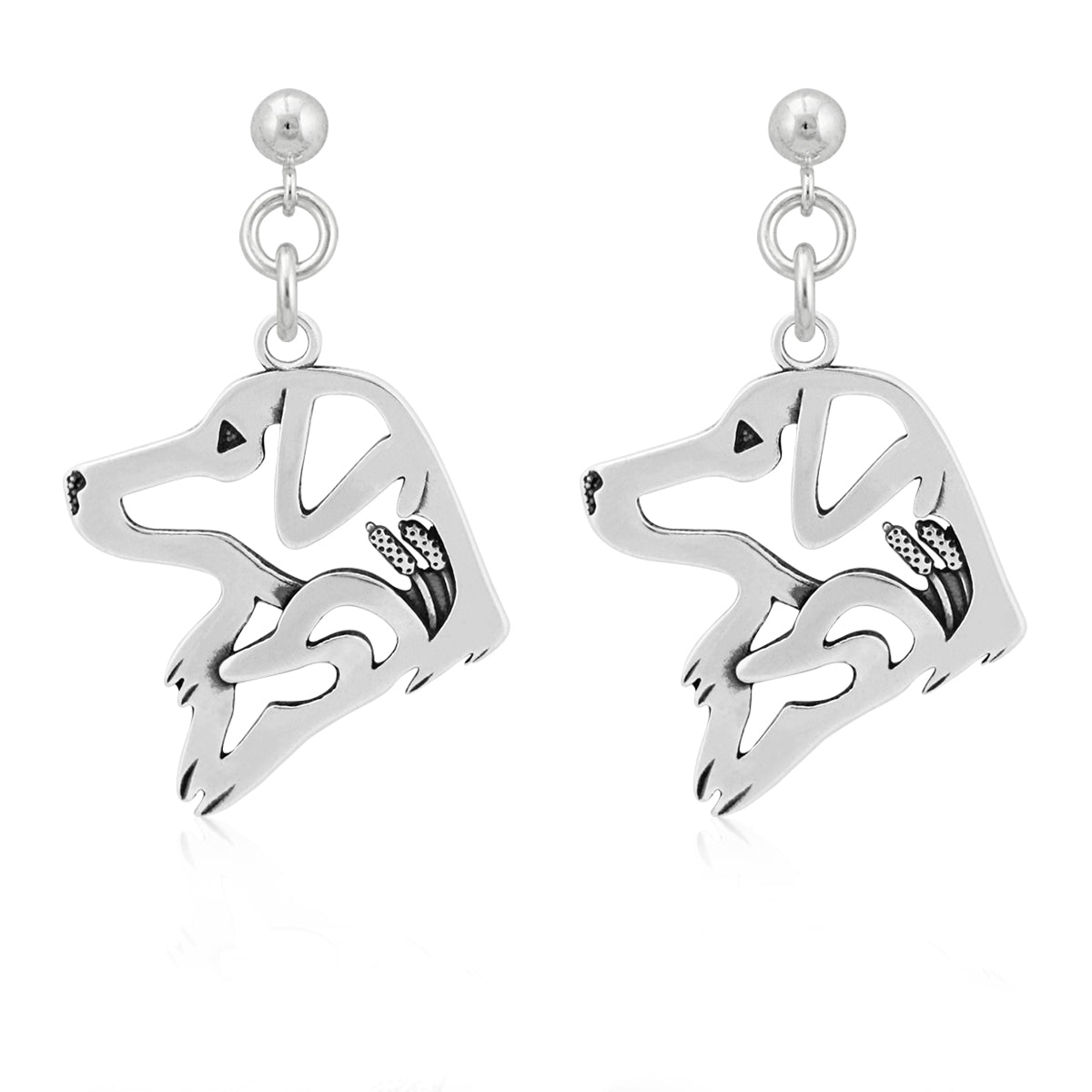 Nova Scotia Duck Tolling Retriever Earrings in Sterling Silver