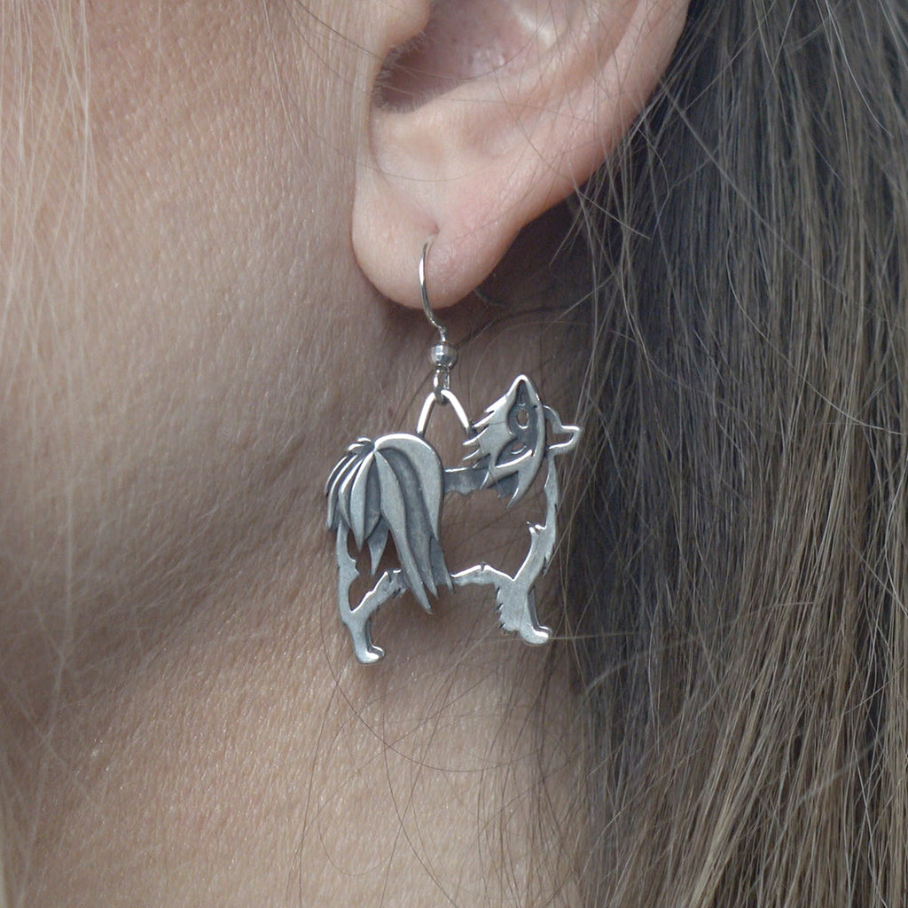 Sterling Silver Papillon Earrings