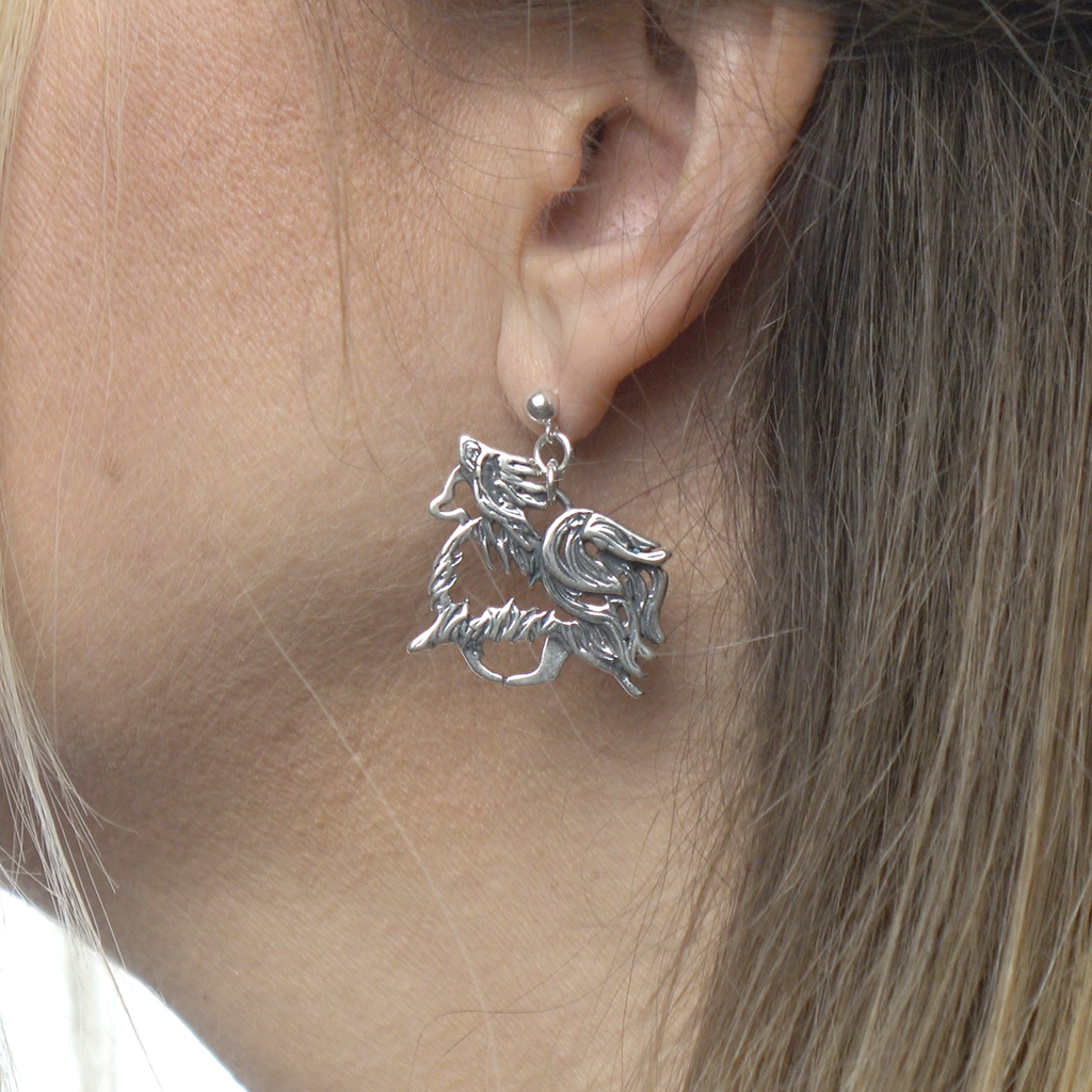 Sterling Silver Papillon Dangle Earrings