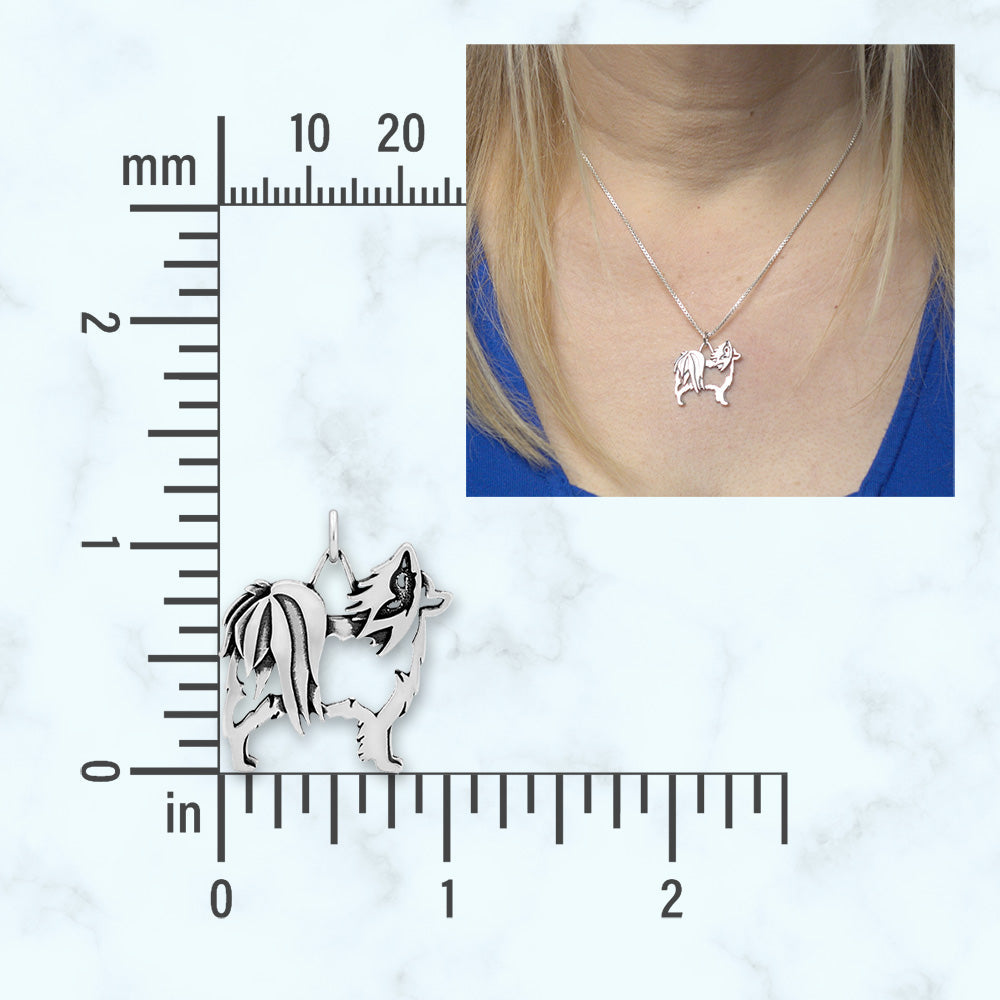 Sterling Silver Papillon Necklace Jewelry