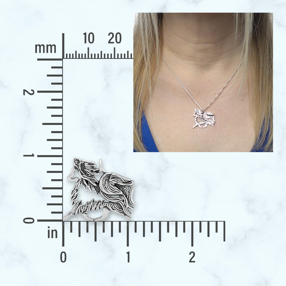 Sterling Silver Papillon Necklace Pendant