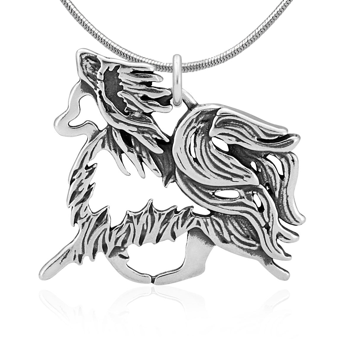 Sterling Silver Papillon Necklace Pendant