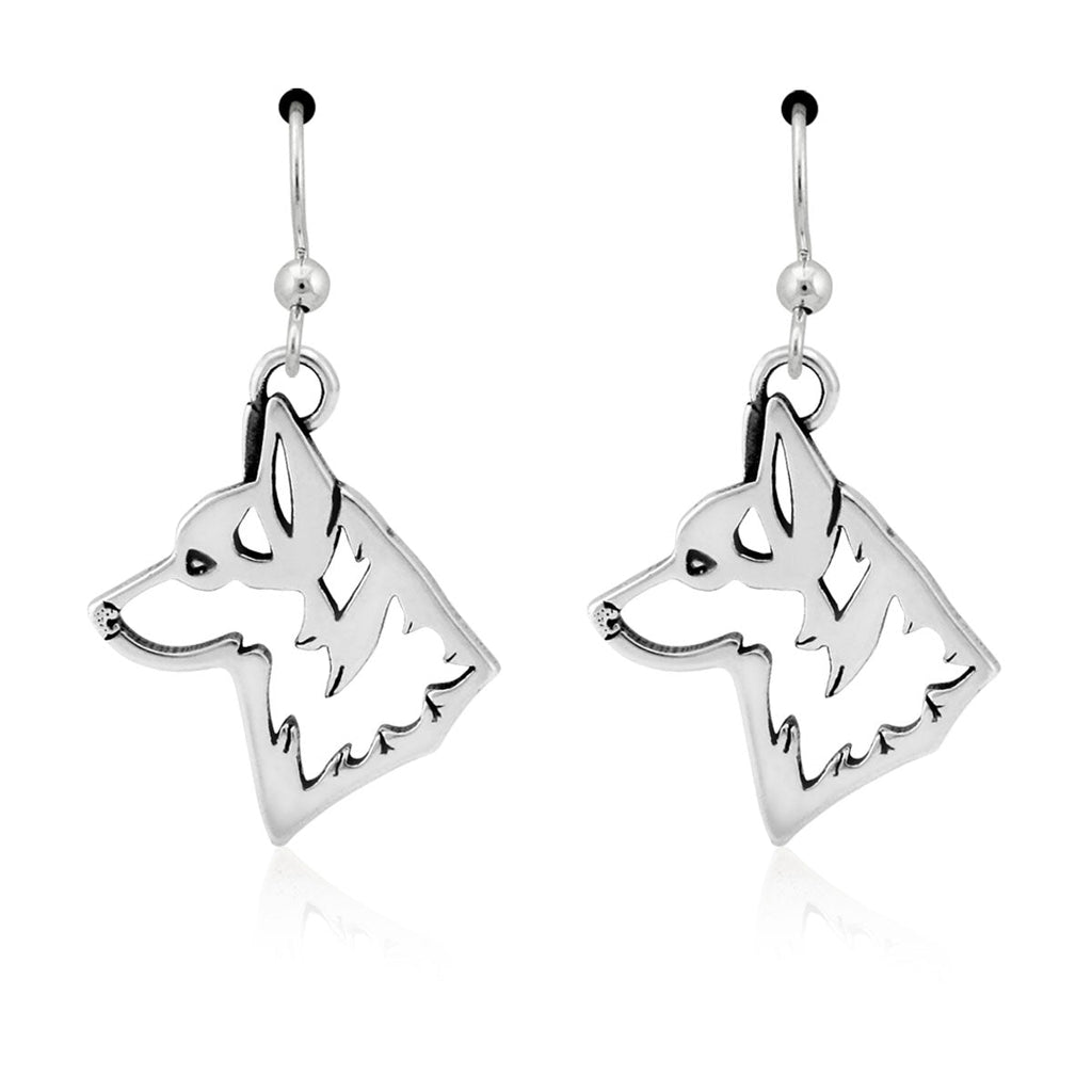 Pembroke Welsh Corgi Earrings in Sterling Silver